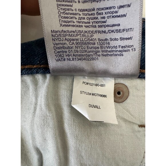 NYDJ Relaxed Straight Leg Jeans Medium Wash Blue Stretch Comfort Women's Size 8 - Picture 11 of 11